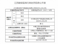 中华结合财险多家分支公司被惩罚 合计罚款179万