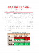 环比增长2.81%；钢材库存量1705.03万吨