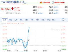 WTI、布伦特原油期货价格均涨超1%