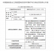 问题重大 九江银行被罚款330万 副董事长潘明被罚款50万