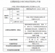 中国人保财险吃多张罚单