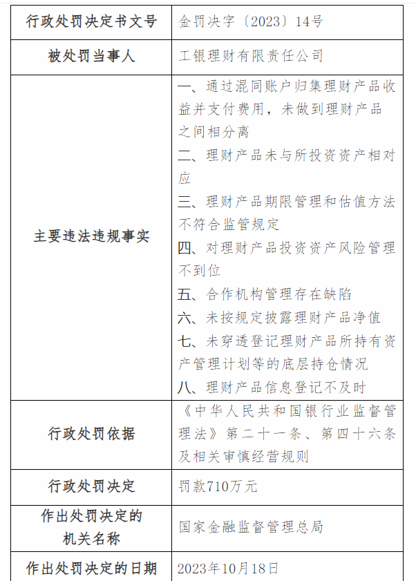 做到每只理财产品独自打点、独自建账和独自核算