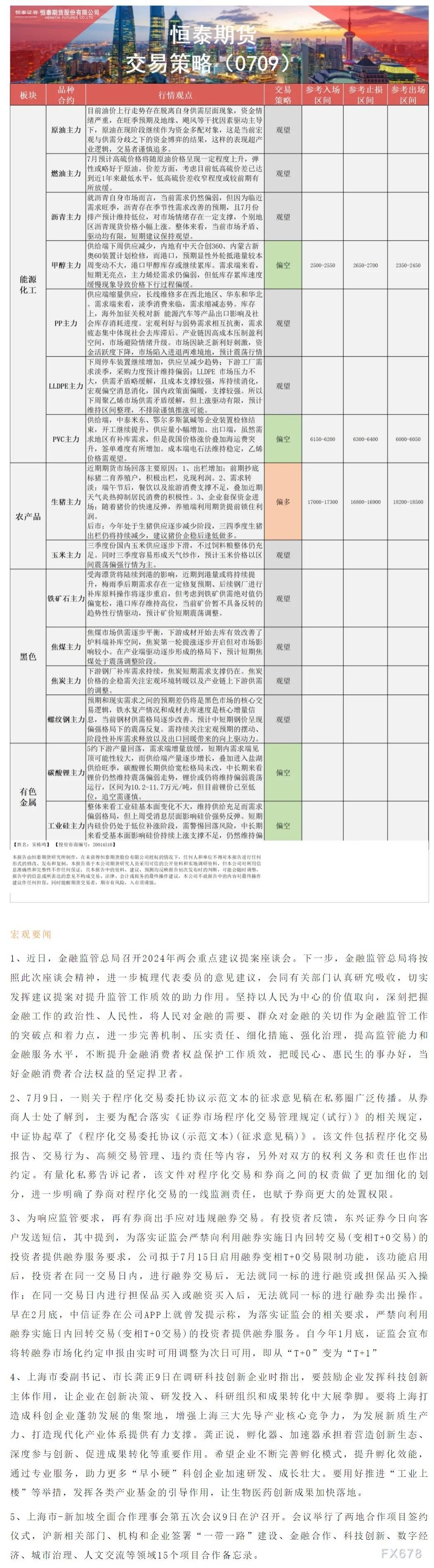 笼罩种类有：宏不雅观剖析、原油燃料油等能源化工、玉米生猪等农产品、黑色系如铁矿石焦煤焦炭螺纹钢、有色系如工业硅碳酸锂等