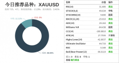 XAUUSD在30分钟周期下与部分货币的相关性排行如下图： 其中